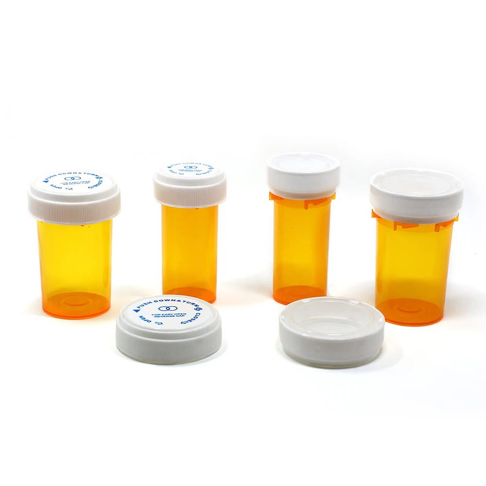 Hot sale medicine  pill reversible cap dual purpose plastic vial