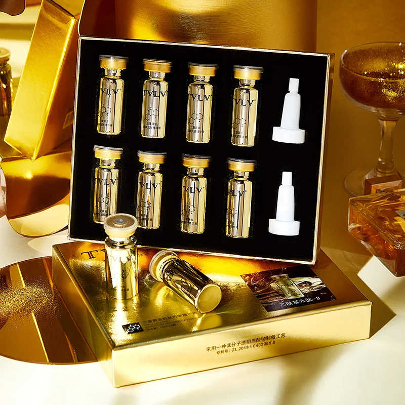 Hot selling triple gold carnosine anti-wrinkle whitening essence hydrating and moisturizing bottle serum wholesale