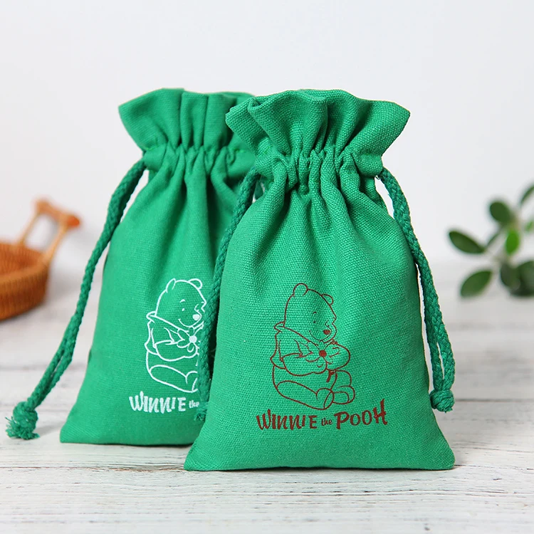 Custom Logo Printed Burlap Hessian Coffee Christmas Gift Drawstring Jute Gunny Pouch Brown Cotton String Jute Bag