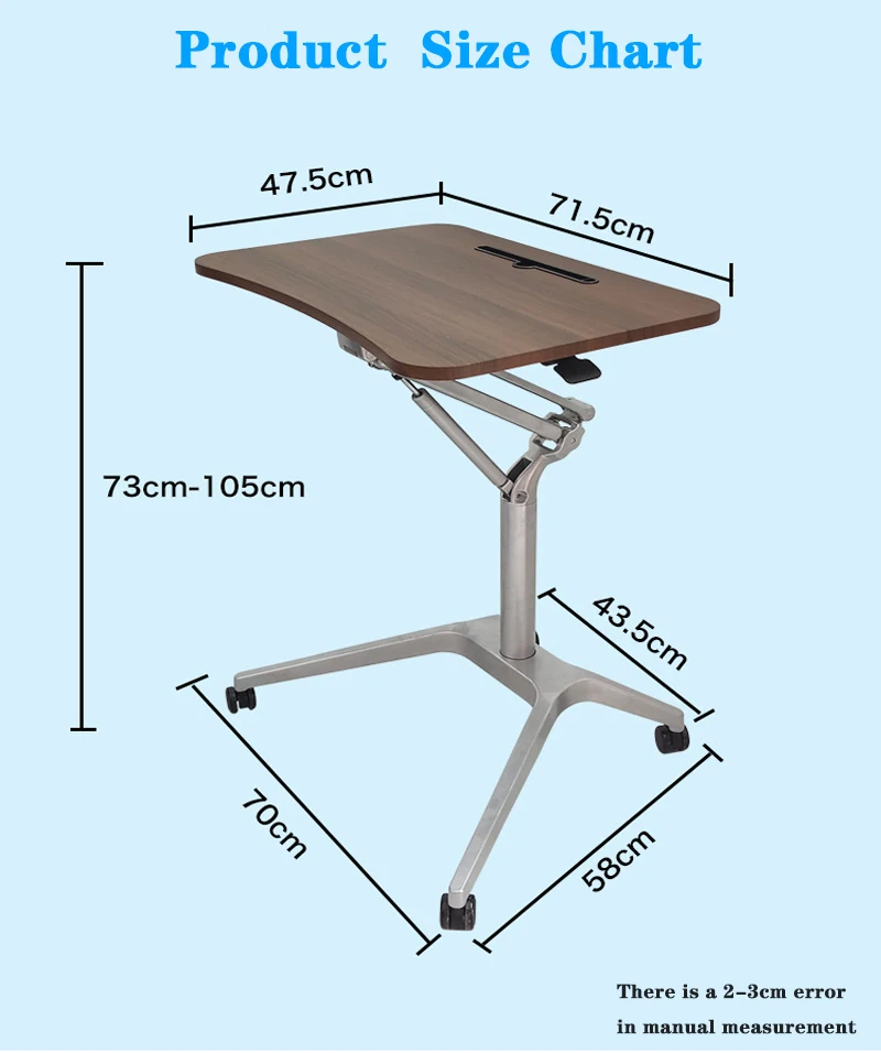 Morden Style Manual Adjustable Height Computer Table Automatic Table Ergonomic Sit Standing Desk