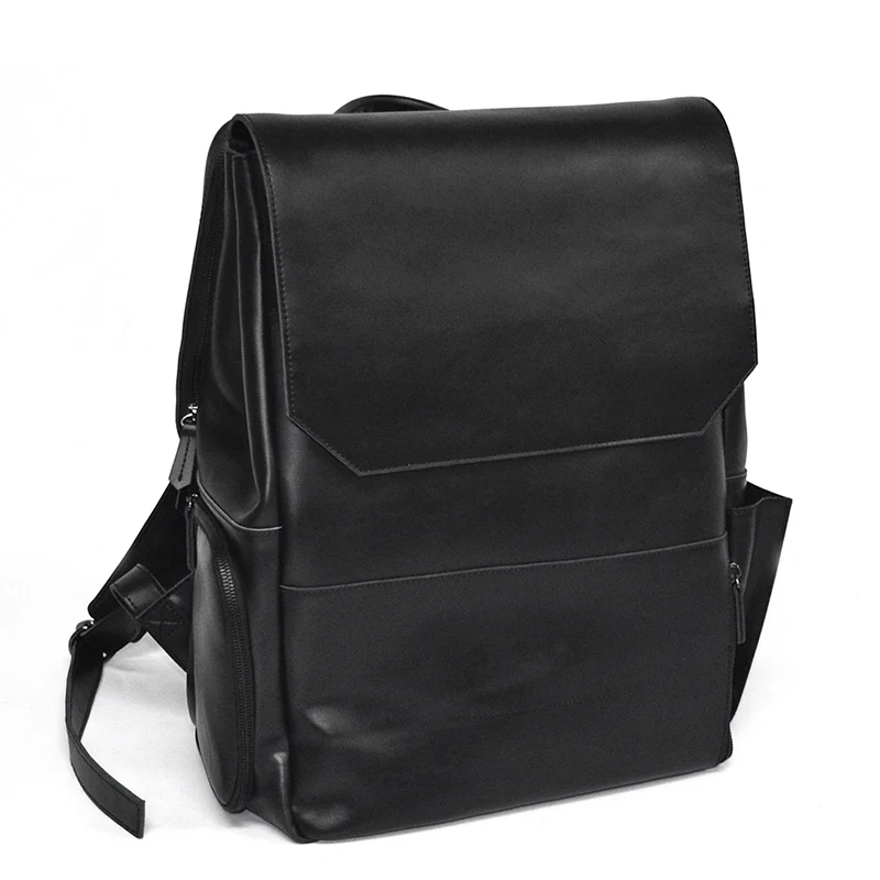 Рюкзак из черной коровьей кожи на заказ для путешествий dslr камеры ноутбука фотографии