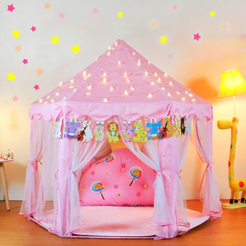 
wholesale castle children small foldable house material child indoor outdoor play teepee kids tent 