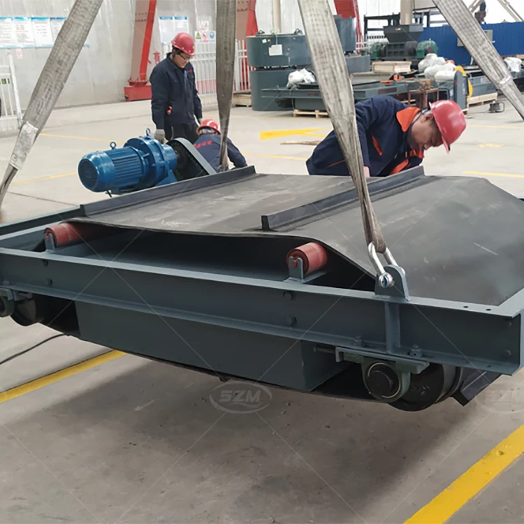 High Performance Auto Conveyor Magnetic Separator Self Cleaning Overband Electromagnetic Separation Electromagnet Iron Cleaning