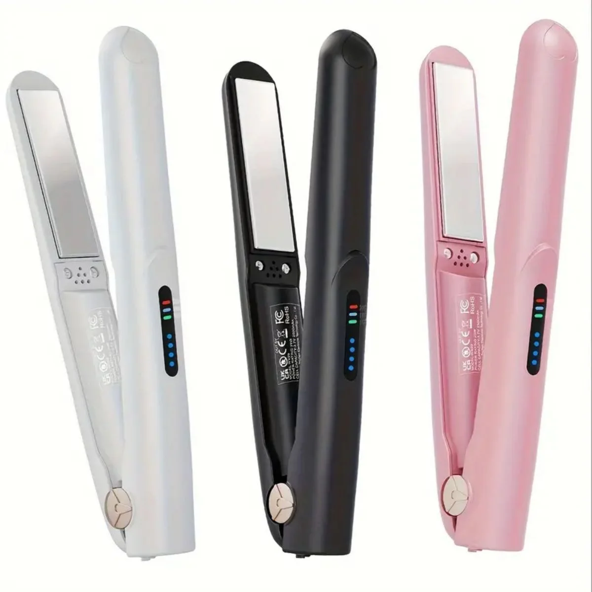 2025 New Arrivals 2 In 1 Hair Straightener Hair Styling Tools Portable Usb Heater Ceramic Flat Iron Cordless Hair Straightener