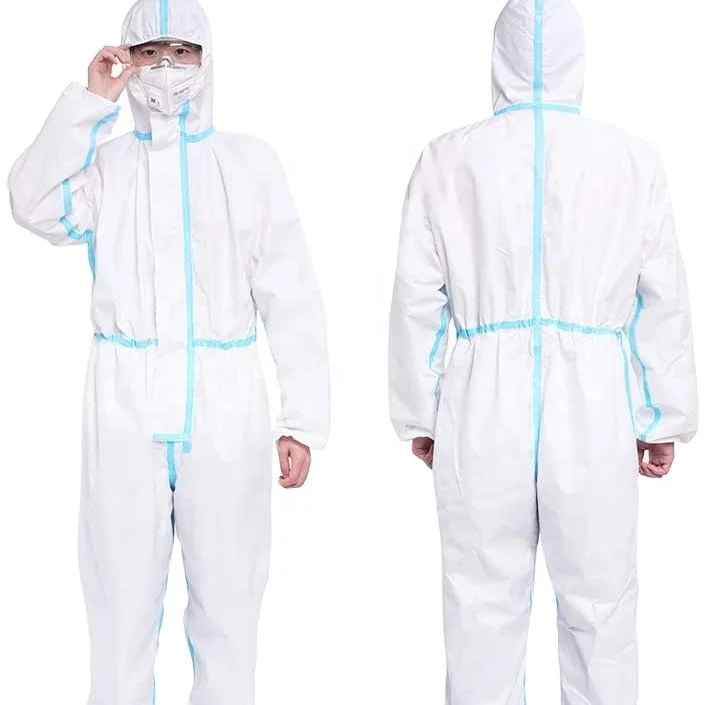 Advanced pollution gender-free long sleeve hospital protective suit medical disposable doctor isolation suit