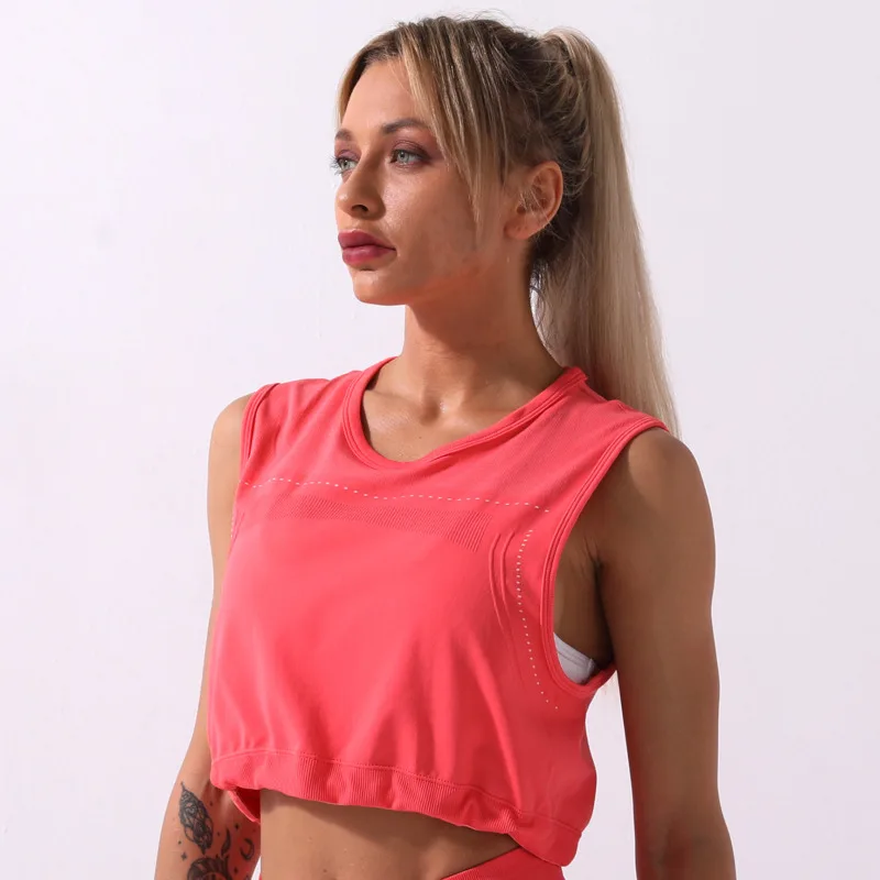 Loose Sexy Large Size Yoga Bra Vest Breathable Solid Color Sport Workout Running Training Women Yoga Bra For Gym