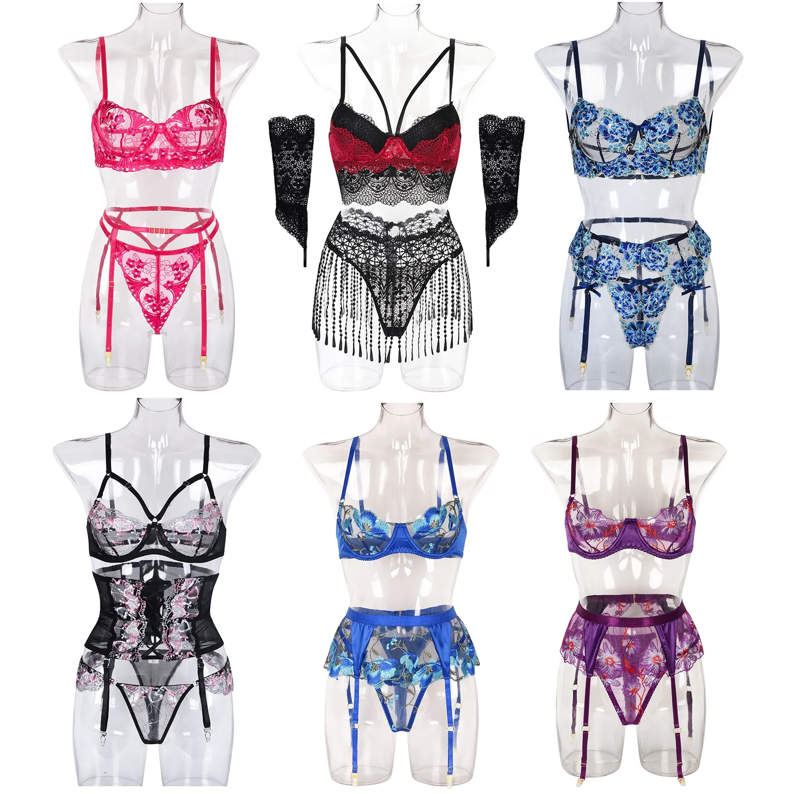 Ladies Sequin G Strings Thong Lingerie Erotic Clothes Woman Panties Bra Sets Sexy Women Underwear
