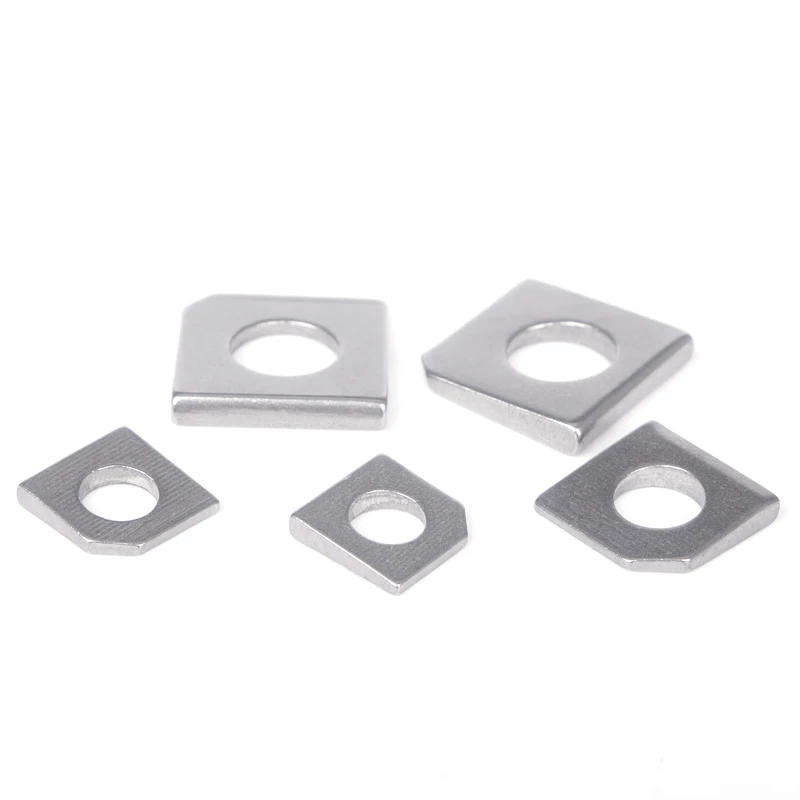 SUS 304 316 квадратные шайбы из нержавеющей стали скошенная шайба