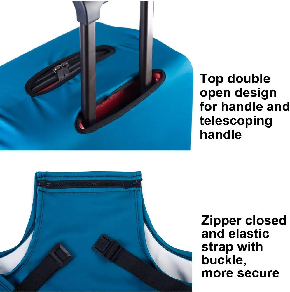 Washable Luggage Cover Spandex Suitcase Cover Protective Fits 19-32 inch Luggage Zipper Carry On Covers