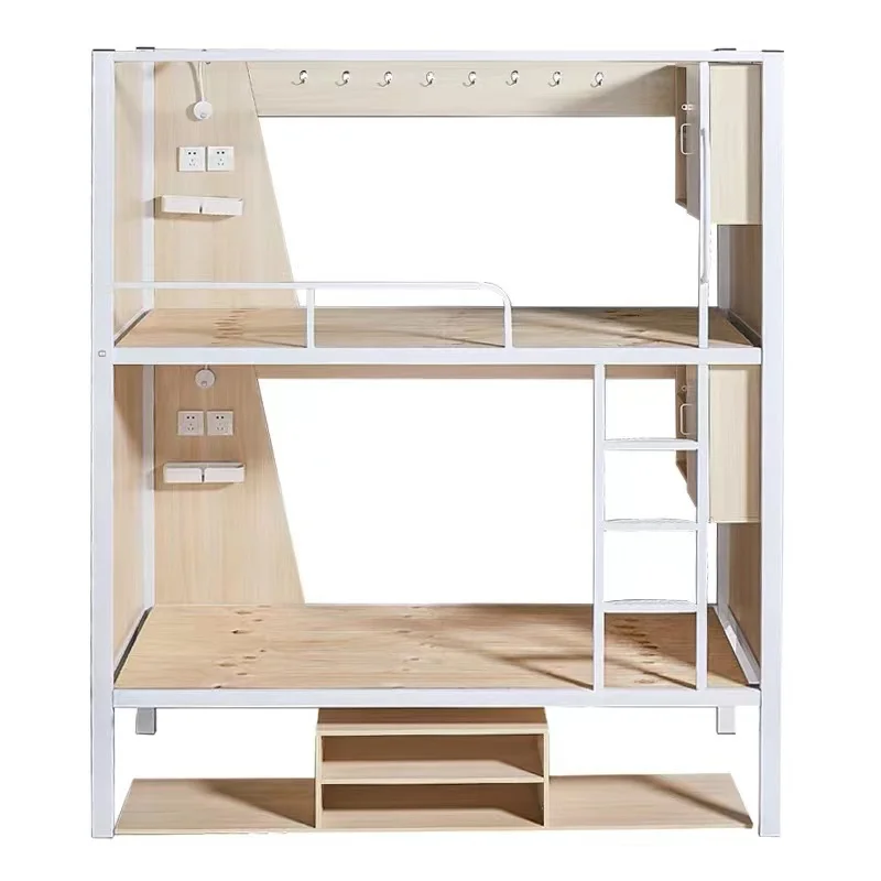 2021 latest stylish and versatile storage space college students wholesale double-layer dormitory apartment bed