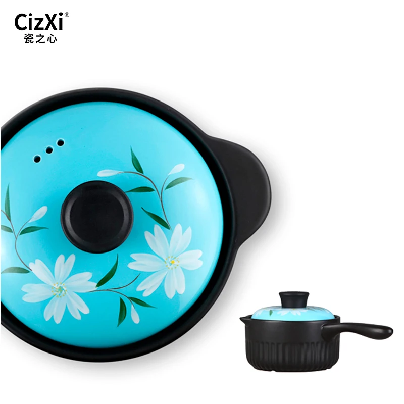 Cheap Bulk Cookware Kitchen Mini Ceramic Casserole Cooking Pot Food Warmer Set For Home Use