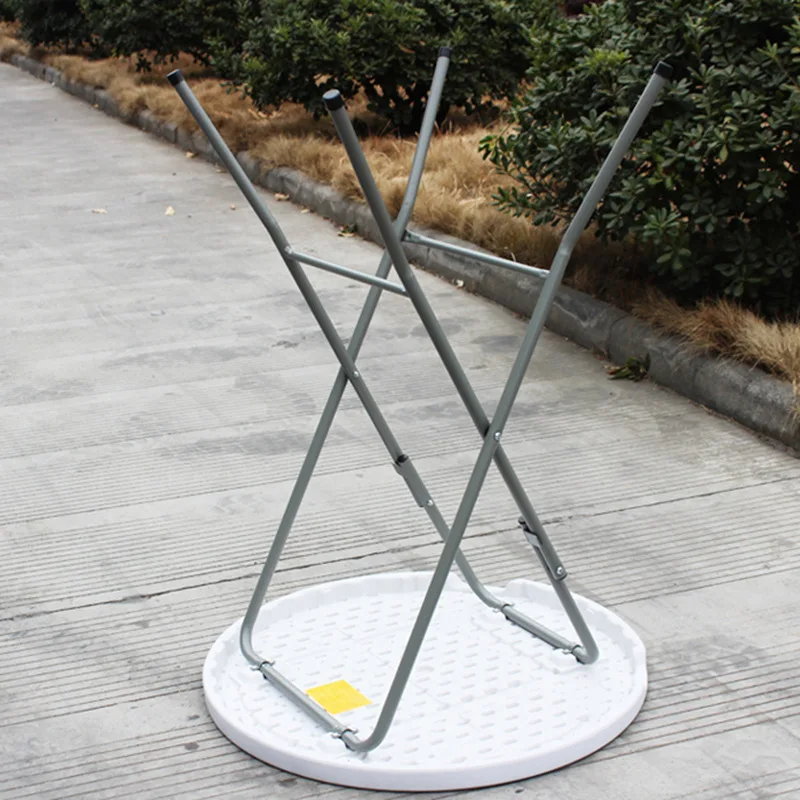 80x110cm Round table manufacturer camping wedding party hire plastic outdoor catering bar HDPE folding table