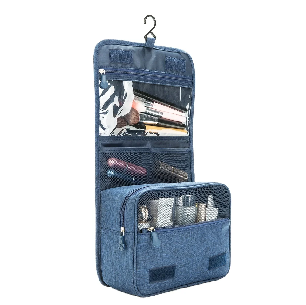 Factory Supplying Women Cosmetic Bag Foldable Waterproof Large Makeup Organizer Hanging Men Travel Toiletry Bag