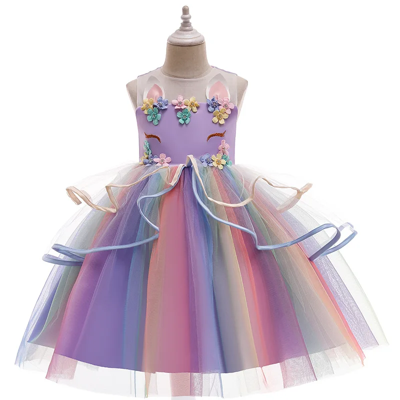 Princess Unicorn Dress Up for Little Girls Birthday Dresses Party Unicorn Costumes Halloween
