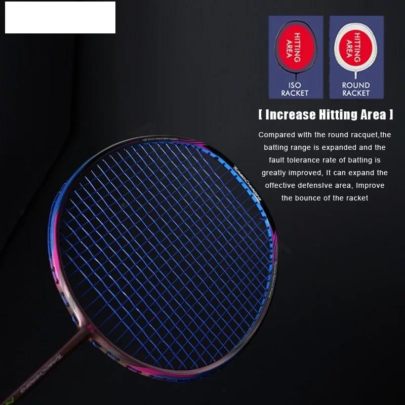 Горячая распродажа! 8U 65 г 35Lbs 100% ракетка для игры в бадминтон полностью из карбонового волокна с Бесплатная связана строку супер легкий