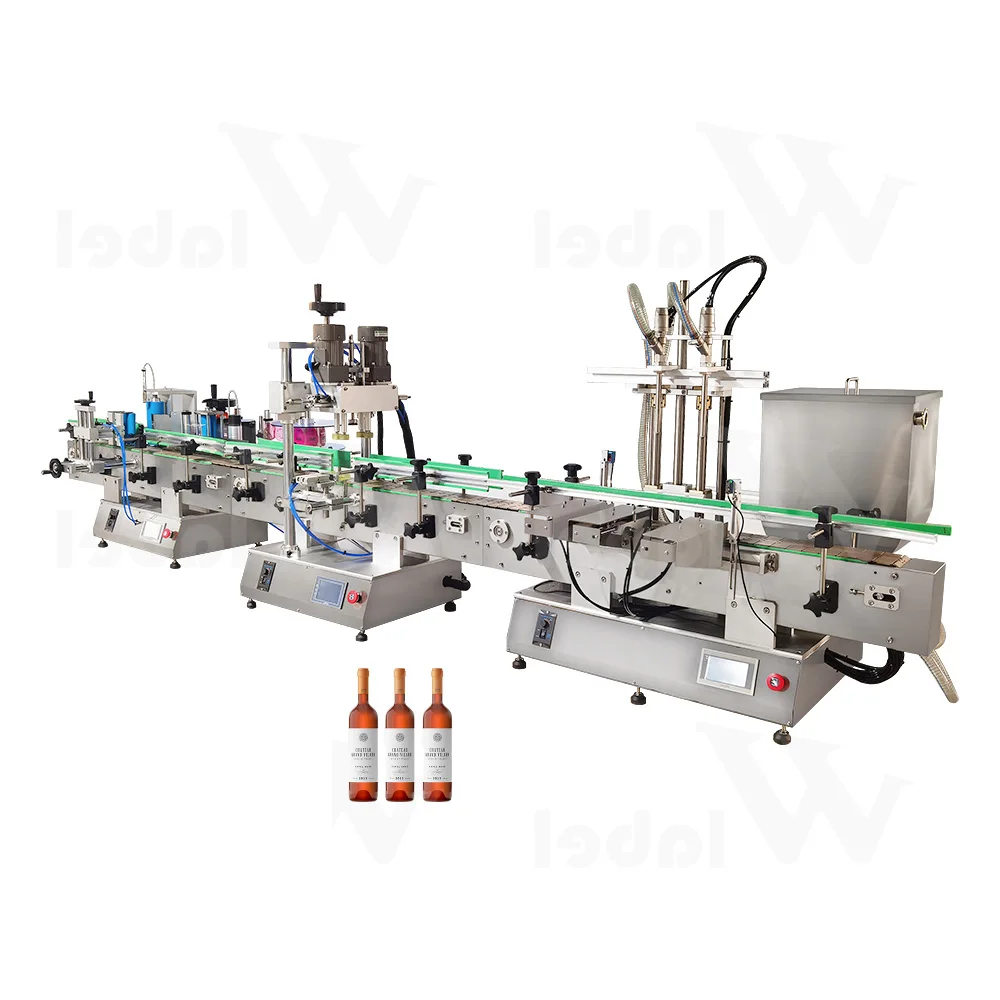 Wasabi sauce round bottle desktop filling capping and labeling machine production line