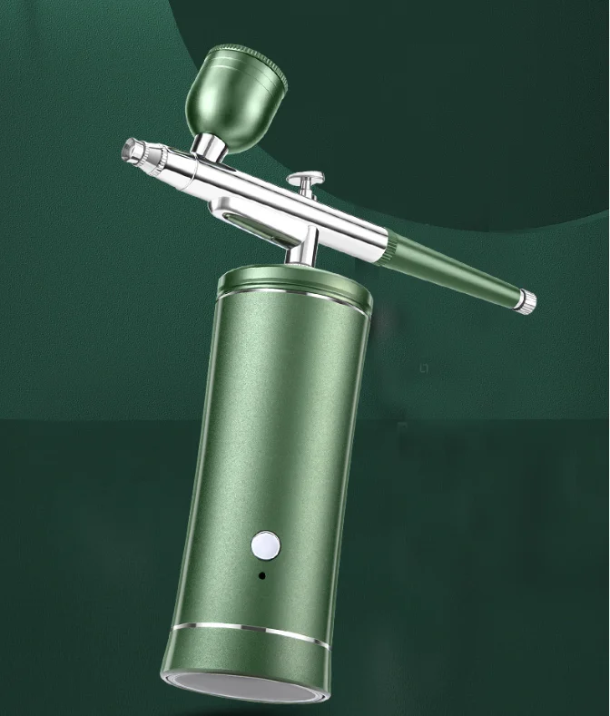 Portable Oxygen Airbrush Nail Painting Spray Gun Rechargeable Air Compressor Kit