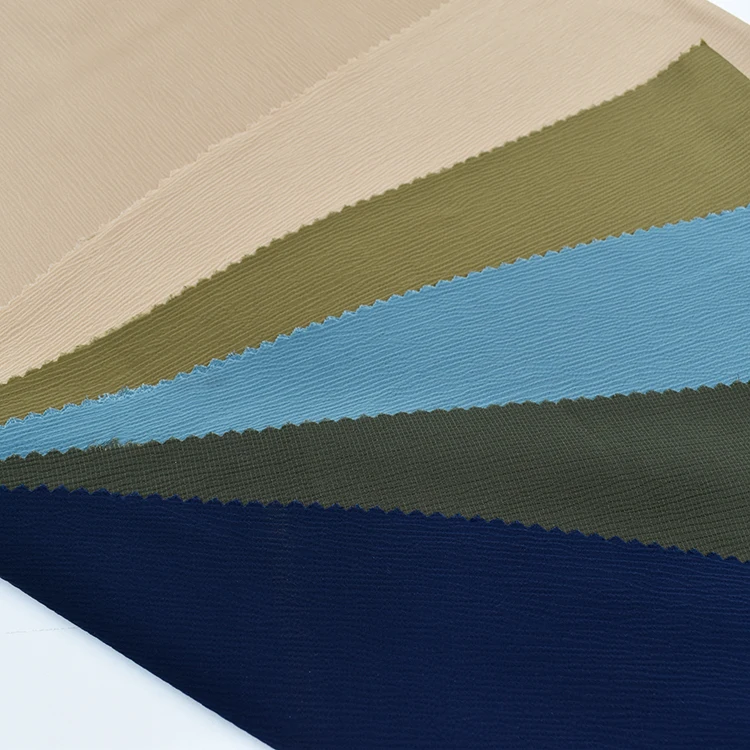 Premium tik tok black abaya fabric 100% polyester crepe fabric for Muslim abaya women dress