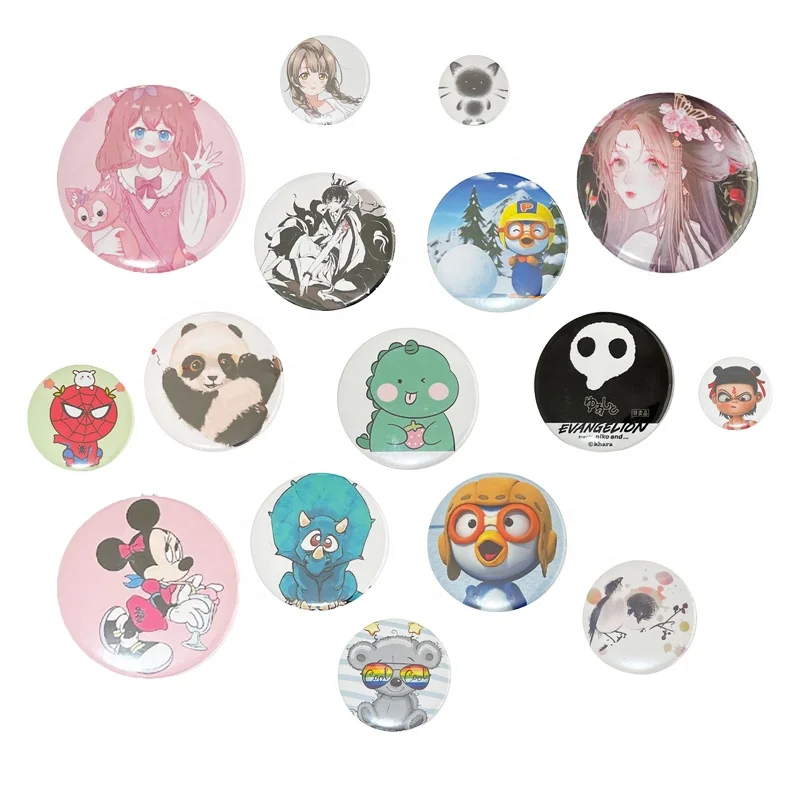 Best Price Manual Button Badge Making Machine With Metal Slide Plate Round Button Maker with Pin Back Button Material 100 Sets