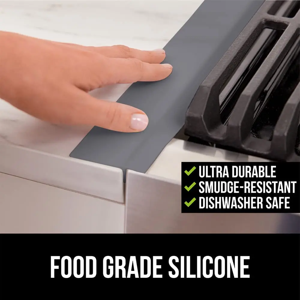 Wholesale Price High Temperature Resistant Black/White/Grey/Clear Silicone Stove Counter Gap Cover for Kitchen