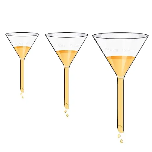 Горячая распродажа химическая Воронка Из 3 стекла Boro с 60 градусами