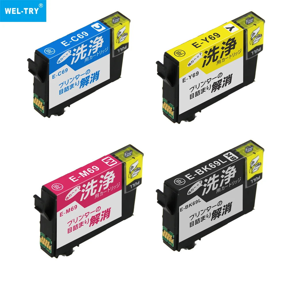 WEL-TRY IC69 IC4CL69 IC4CL69L ICBK69L ICBK69 ICC69 ICM69 Premium Compatible Color Inkjet Ink Cartridge for Epson PX-405A Printer