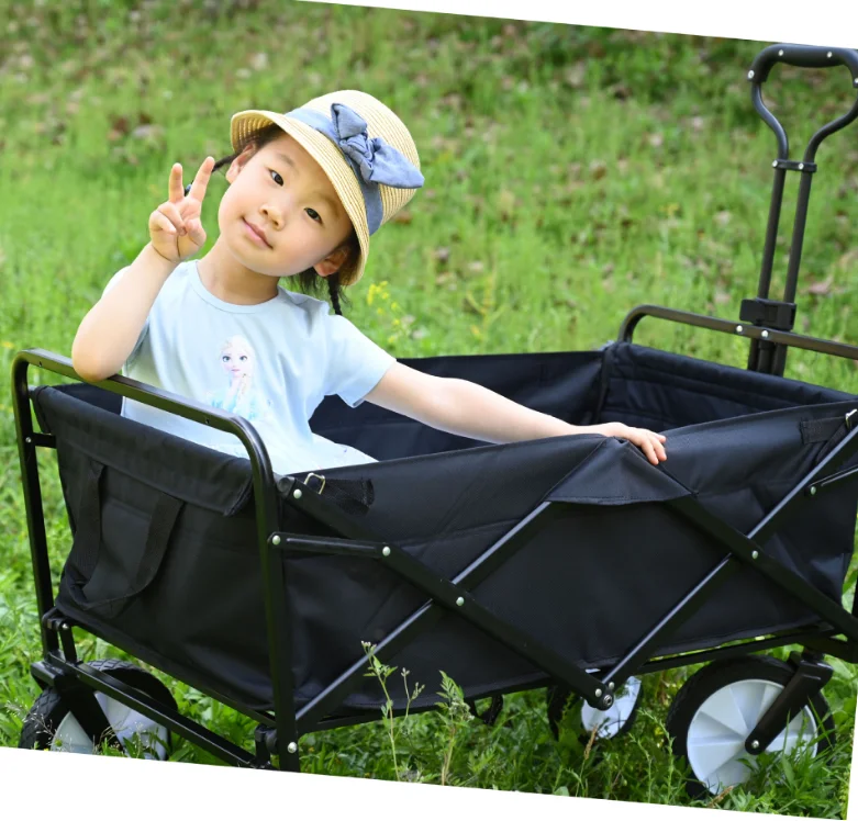 Outdoor Collapsible Foldable Folding High Quality Camping Wagon Cart Carry Camping Picnic Cart Beach Cart Trolley