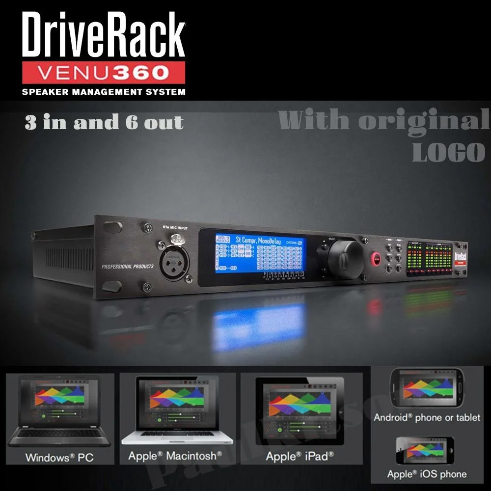 VENU360 Dbx Driverack Professional Audio Processor 3 In 6 0ut Audio Processor Sound System Digital Music Audio Processor