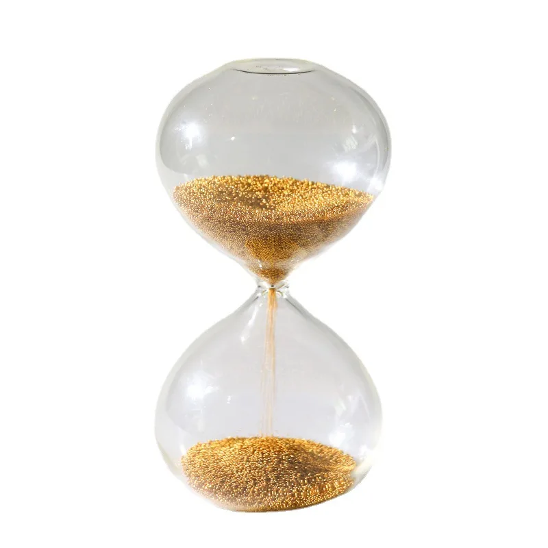 Creative Decorative Glass Gold Sand Grains Hourglass Timer