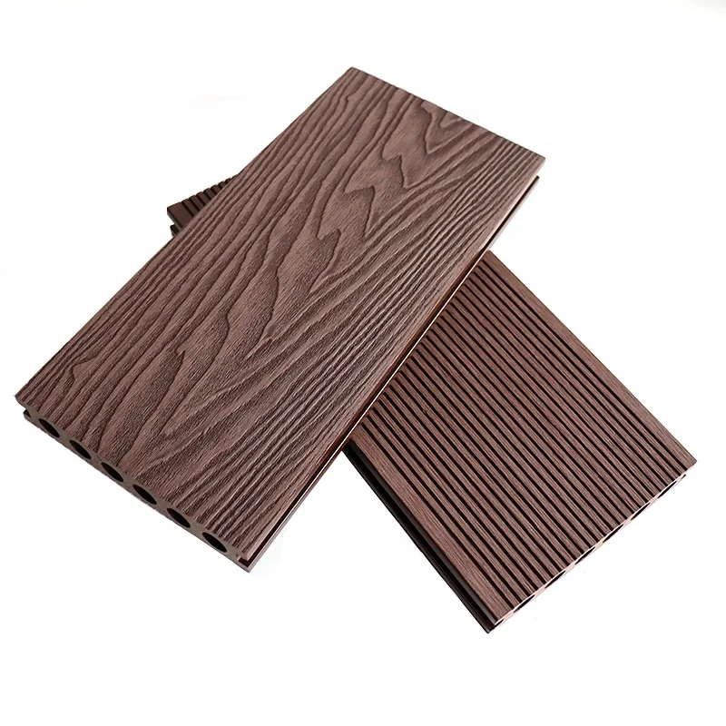 More stable and durable than tropical hardwood looks and feels extremely natural 3D embossed resort wpc flooring plank