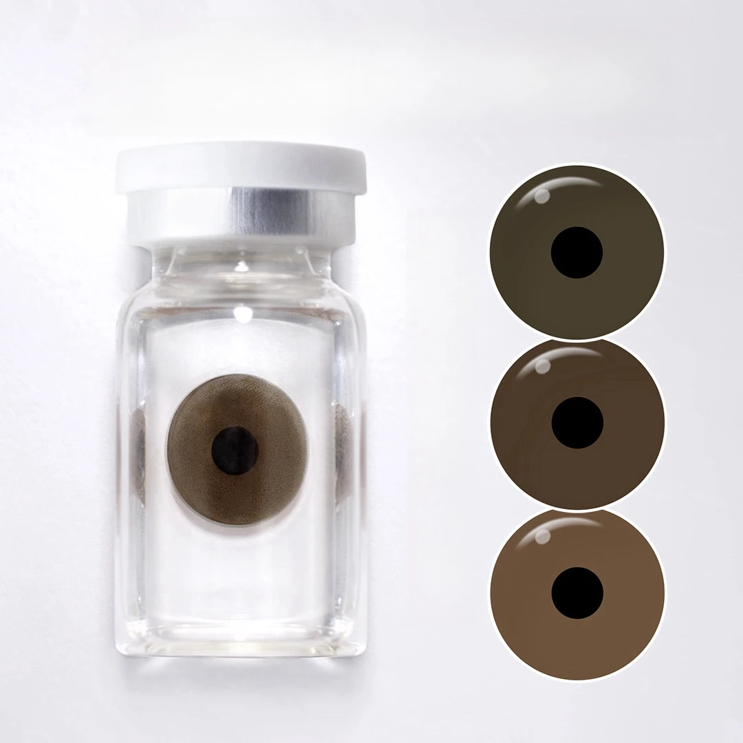 Free sample pseyeche F Brown prosthesis lens color blind contact lenses colorblind lenses colored blind contacts