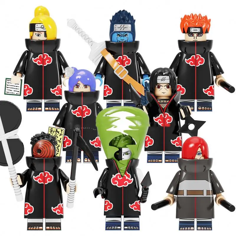 CY1005 Japanese Anime Hidan Uchiha Zetsu Yahiko Kabuto Konan Tobi Mini Action Model Building Block Figure Educational Kids Toy