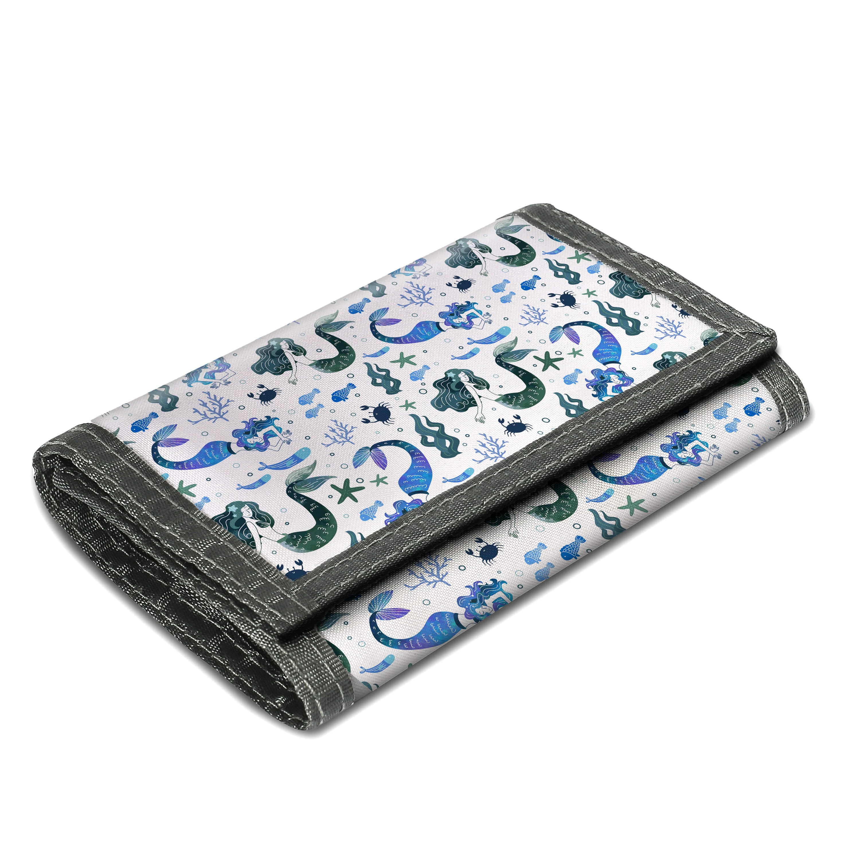 Mermaid Zipper Coin Pocket and Card Holder Children Purse Kids Wallet Girls Wallet