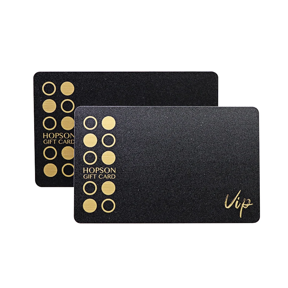 Gold Foil Stamping Logo PVC Plastic Customized Visit Card for VIP Discount