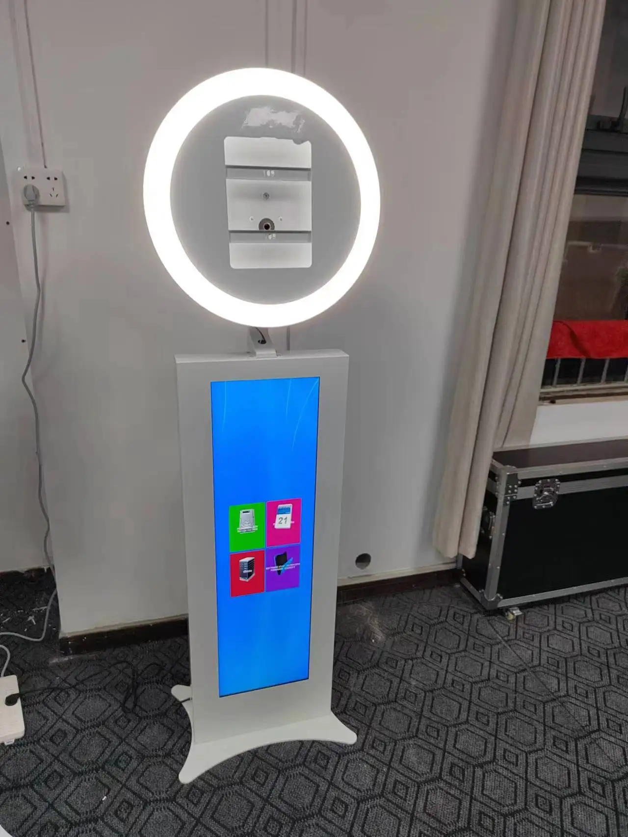 2023 Новый селфи киоск кольцевой светильник для Ipad стенд Led Photo Booth Стенд Портативный Shell с пультом дистанционного
