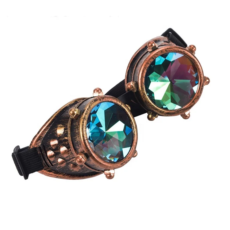Kaleidoscope Colorful Glasses Party Steampunk Sunglasses
