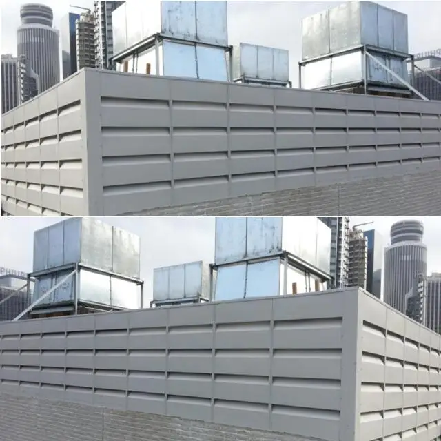 Factory Sale Filled Glass Wool Muffler Equipment Indoor Noise Reduction Barrier Soundproof Wall