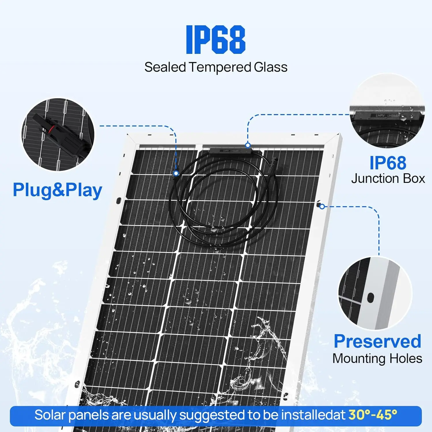 Hight Efficient solar 36cells Poly 80W photovoltaic Solar Panel