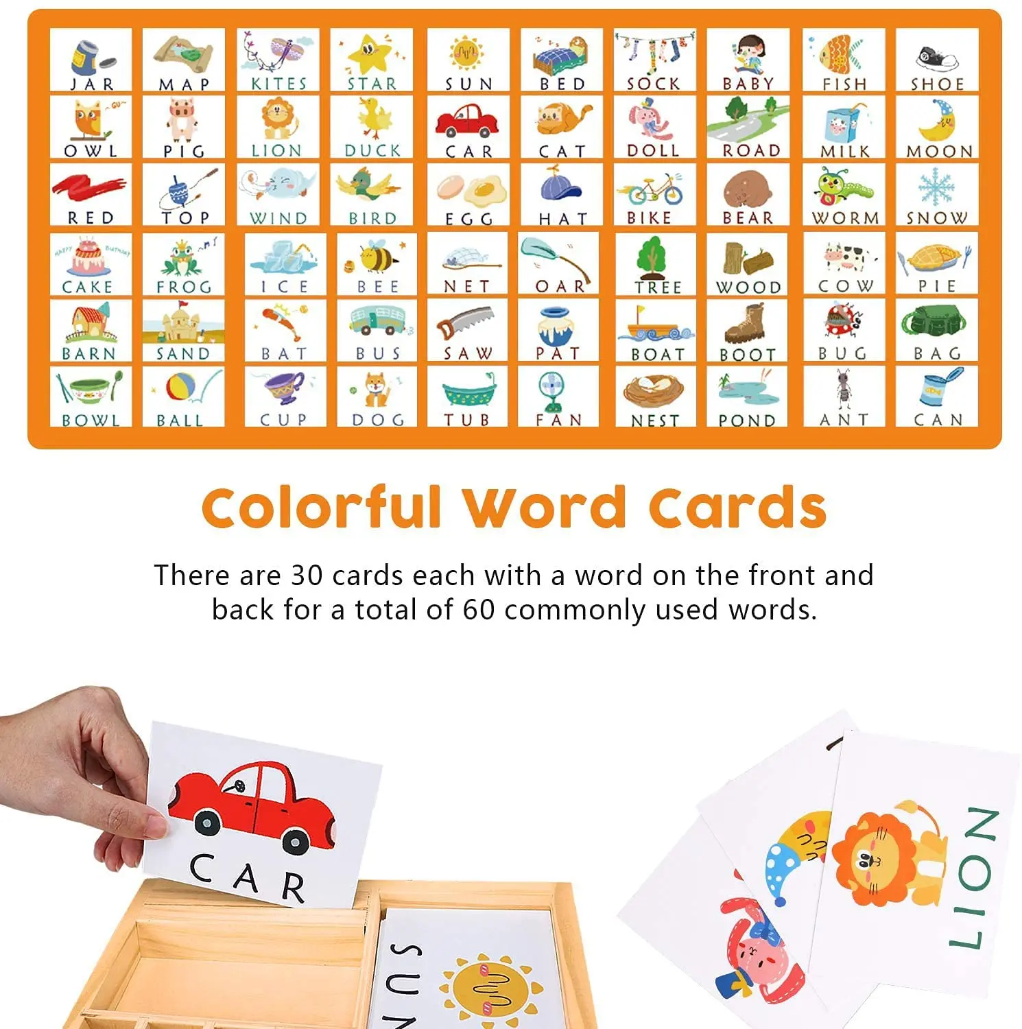 Customized Early Educational Toys Wooden Montessori Educational Spelling Words Game Learning Educational Toys Matching Letter