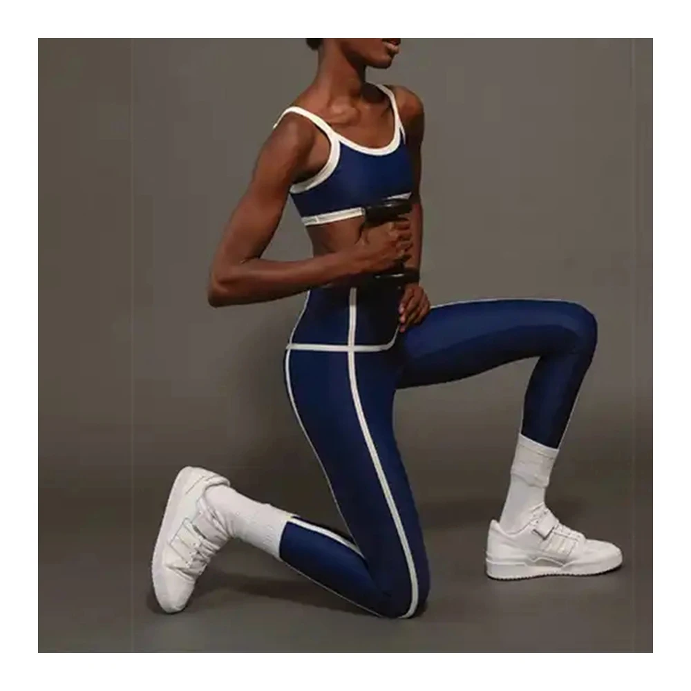 2023 Custom Workout Sets For Women High Quality Athletic Wear Crop Top and Leggings Set Gym Fitness Seamless Yoga Set