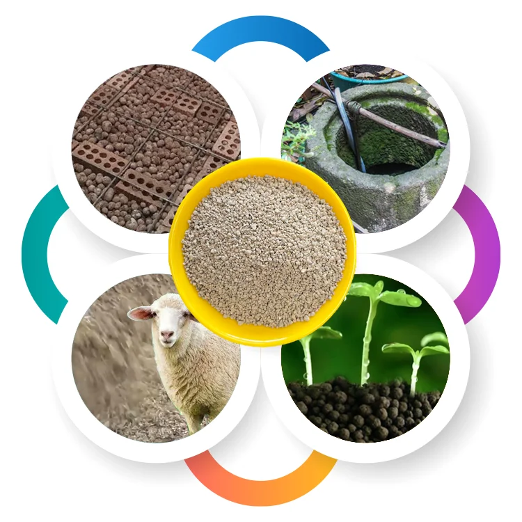 Bentonite particles mixed with fertilizer spherical particles, backfilling and sealing of abandoned wells to prevent leakage