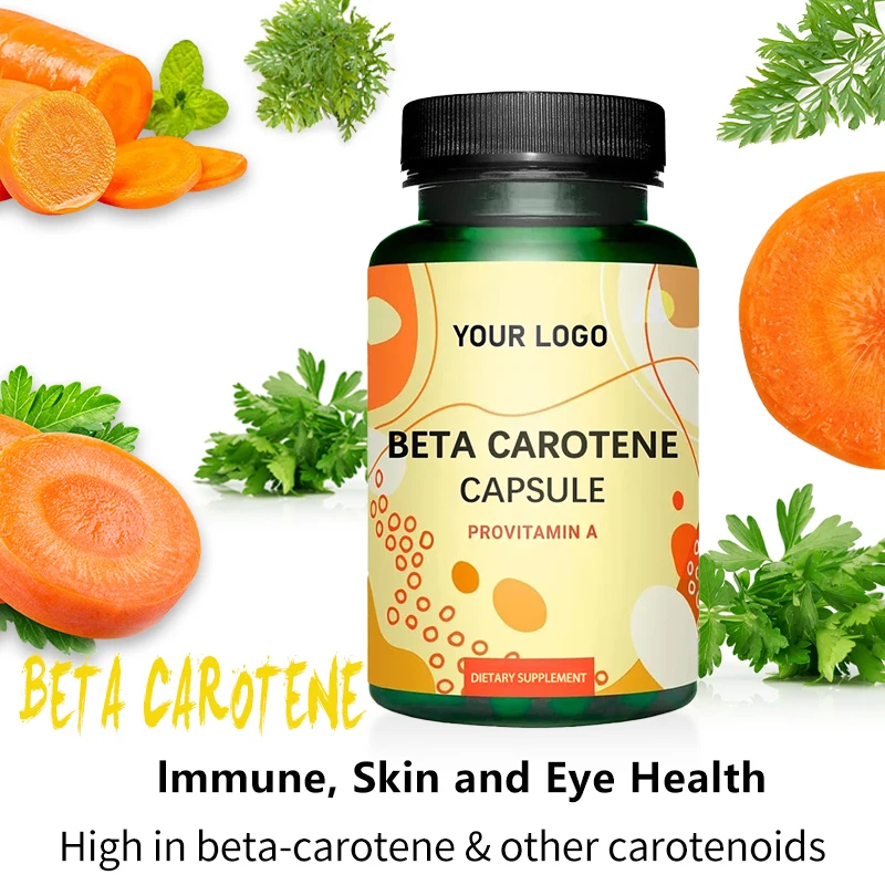 Hot Selling Natural Pure 5% 30% Oil Soluble Beta-Carotene Oil Carrot Extract 10% Vitamin A Beta Carotene Soft Capsules Tablets