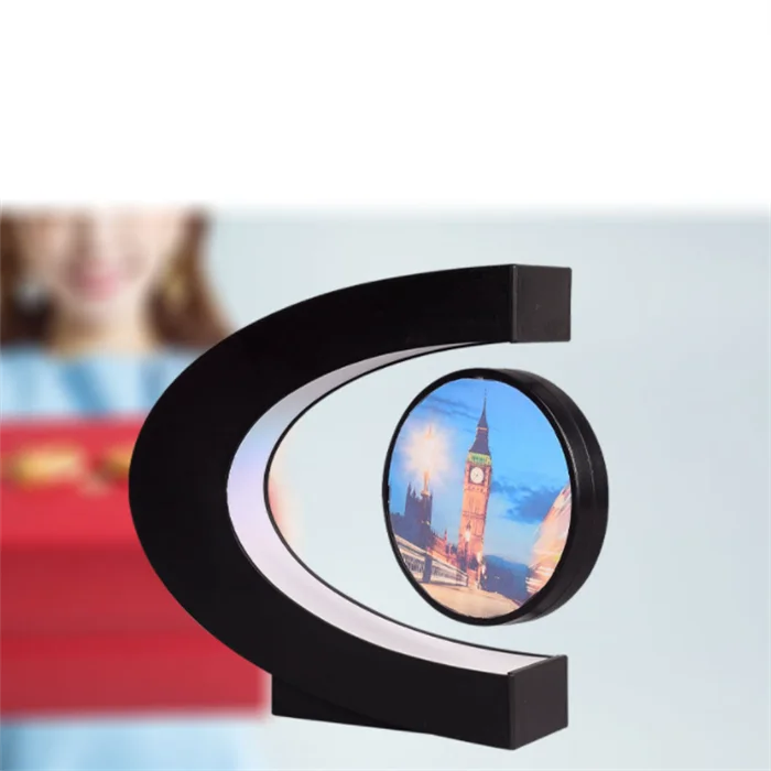 Магнитная левитационная C-образная фоторамка подарок на день рождения Рождественское
