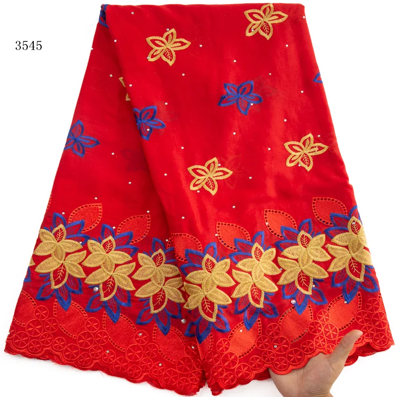 3545 Swiss Luxury Lace Fabric 2023 High Quality African Cotton Fabric Swiss Voile Lace In Switzerland 5 Yard for Nigerian Dress