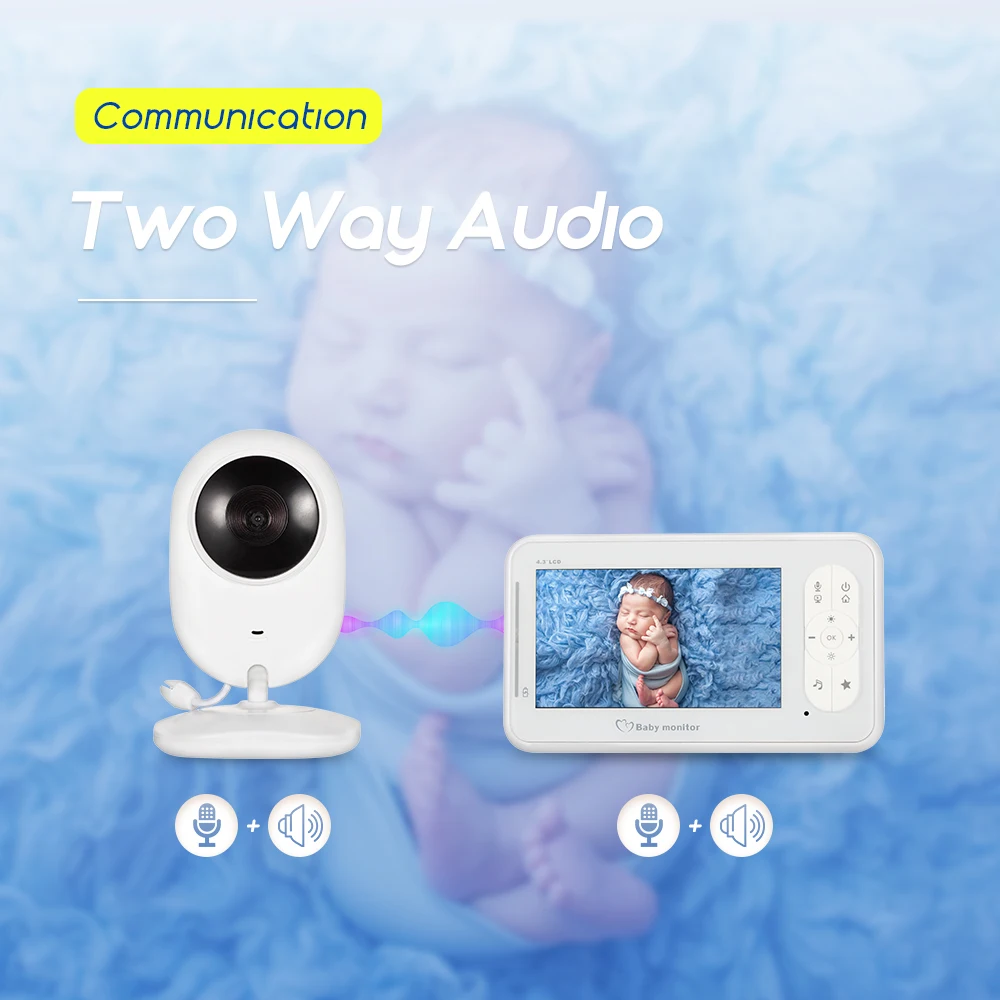 Оптовая продажа, беспроводное Обнаружение температуры, ночное видение, Двухсторонняя аудиосвязь, 3mp радионяня