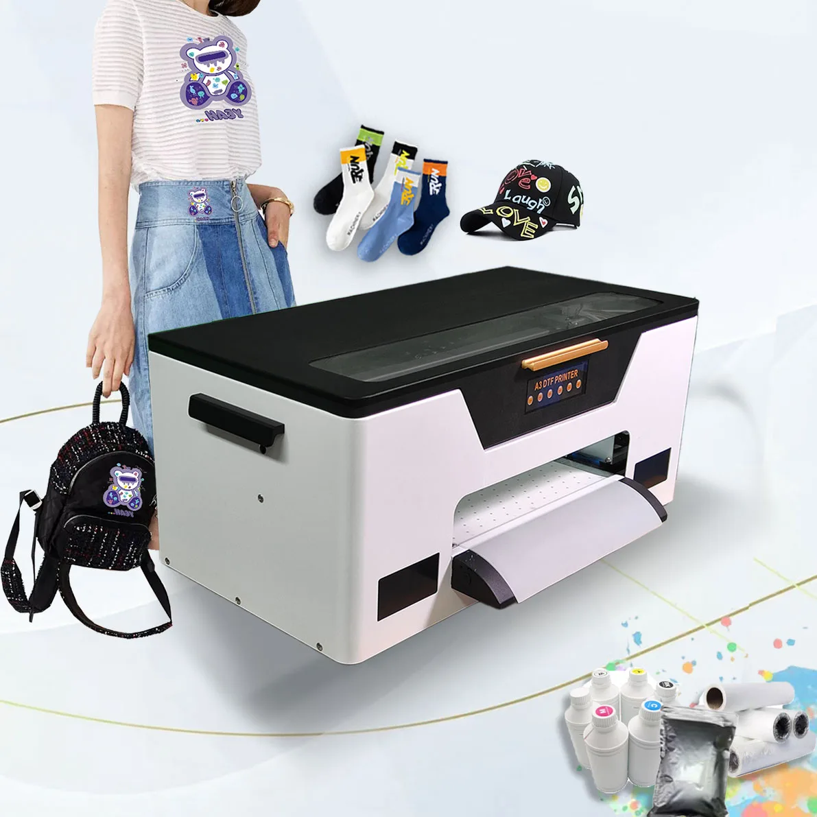 Factory Price Dtf Printer A3 Size XP600 Dtf Kit T Shirt Textile Printing Machine For Dtf XP600 Printer