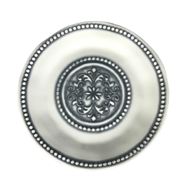 Melamine Round Plate Plastic OEM Color Enamel Plastic Dish Making Supplier Wholesale Plastic Ceramic Dishes Bulk Packing Offered