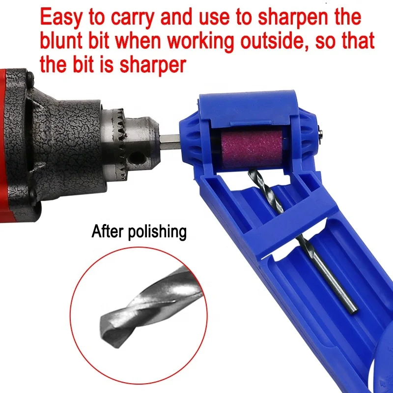 2-12.5mm Blue Portable Drill Bit Sharpener Corundum Grinding Wheel Power Tool For Drill Polishing