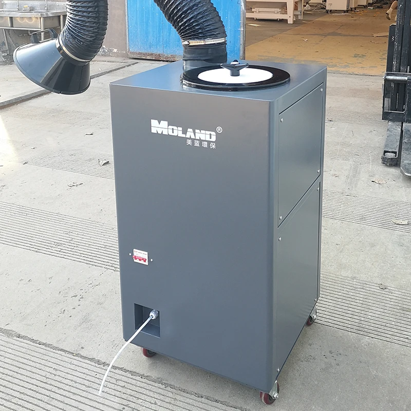 Industrial Portable Dust Collector 1.5KW Mobile Welding Fume Smoke Extractor