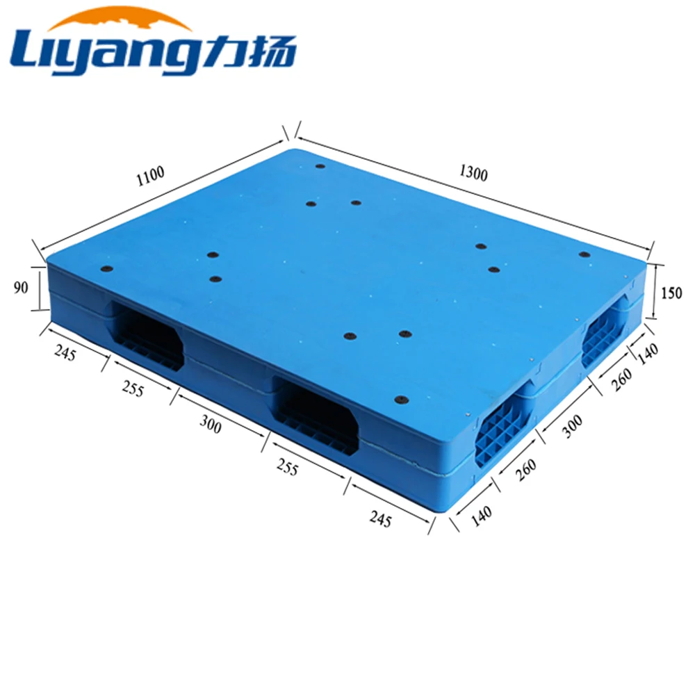Double Faced Smooth Surface Cheap Heavy Duty Large Warehouse Storage Grid Surface HDPE Plastic Pallet for sale